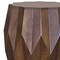Homeroots 23" Dark Brown Solid Wood Drum End Table 373962 - alternate 5
