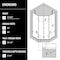 Vigo 40 in. L x 40 in. W x 73 in. H Frameless Hinged Neo-angle Shower Enclosure in Chrome with 3/8 in. VG6063CHCL42 - alternate 6