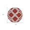 Homeroots 8' Brick Red And Ivory Round Geometric Washable Indoor Outdoor Area Rug 593740 - alternate 5