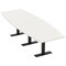 Skutchi Designs 12ft Conference Table With Power Unit | 12 Person Modular Boat Meeting Table | Harmony Series HAR-BOT-48X144-T.BK-W960-NA - alternate 1