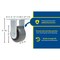 Vestil Rubber Rigid Caster 4 In. Diameter x 2 In. Width 551 Lb. Capacity Dark Gray/Gold CST-KSM-4X2MR-R - alternate 7