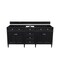 James Martin Vanities Brittany 72" Double Vanity, Black Onyx, w/ 3 CM Siberian Silestone Top w/FreePower Wireless Charger 650-V72-BKO-FSFR - alternate 9