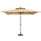 Homeroots 10ft Tan Polyester Rectangular Tilt Market Patio Umbrella 485613 - alternate 1