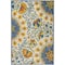 Homeroots 5' X 8' Ivory Blue Yellow And Orange Floral Indoor Outdoor Area Rug 546816 - alternate 1