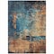Homeroots 3' X 5' Teal Blue Black And Copper Abstract Washable Indoor Outdoor Area Rug 606074 - alternate 9