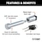 Curt Receiver Lock, 5/8 in Dia Shackle, For: 2 in Receiver Tube, Hitch Lock, Carbon Steel, Chrome 23515 - alternate 5