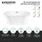 Kingston Brass 66-Inch Acrylic Oval Double Ended Pedestal Tub with Drain, No Faucet Drillings VTDE663124C426 - alternate 4
