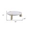Homeroots 40" White And Gold Stainless Steel Round Coffee Table 372311 - alternate 6