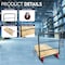5Seconds Brand BOONE HeavyDuty hardwood Industrial Platform Cart 60inX30in, 3300lbs Capacity, 8ft red swivel wheel 555025 - alternate 9