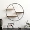 Vintiquewise Elegant 3-Tier Decorative Floating Circular Silhouette Wall Shelf - Circular Metal and Wood QI004691.3BK - alternate 9