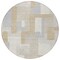 Homeroots 8' Ivory Beige And Gray Round Geometric Washable Indoor Outdoor Area Rug 613219 - alternate 7