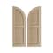 Ekena Millwork Knotty Pine 2 Equal Louver w/Quarter Round Arch Top Faux Wood Shutters, 18W x 76H, 58 Low Side, PR SHULVQ18X76KPPR - alternate 1
