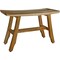 Homeroots 28" Natural Teak Rectangular Shower Bench 376741 - alternate 7
