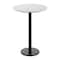 Flash Furniture 31.25" RND Tabletop, Seamless Surface Technology, White Faux Marble, 18" Round Black Bar Height Base ST-RD31-WHMAR-TR18B-GG - alternate 1