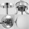 Jonathan Y Olivier 23.5" 3-Light Bohemian Farmhouse Iron/Frosted Glass LED Semi Flush Mount, Chrome JYL7600F - alternate 9