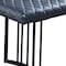 Homeroots 47in Dark Gray and Black Faux Leather Upholstered Dining Bench 553872 - alternate 3