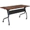 Lorell Rectangle Lorell Cherry Flip Top Training Table, 23.6 W, 48 L, 29.5 H, Melamine Top, Cherry LLR59515 - alternate 1