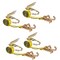 Mytee Products 2in CHAIN RATCHET STRAPS w RTJ TIE DOWN ROLL BACK TOW TRUCK CAR HAULER, 4PK RSRTJ28CEx4 - alternate 8