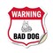 Signmission Dog Warning Shield Sign Bad Dog, 18 Inch X 18 Inch, Vinyl Decal SHI-D-18-377 - alternate 1