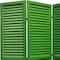 Homeroots 67" Green Wood Folding Three Panel Screen Room Divider 274705 - alternate 5