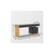 Homeroots 63" Gray and Gold Writing Desk With Four Drawers 482432 - alternate 4