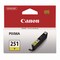 Canon Ink Cartridge, Cli-251, Yellow 6516B001 - alternate 1