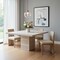 Homeroots 60" Ivory Square Solid Wood Pedestal Base Dining Table 488695 - alternate 6