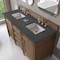 James Martin Vanities Brittany 60" Double Vanity, Pecan w/ 3 CM Parisien Bleu Silestone Top w/FreePower Wireless Charger 655-V60D-PCN-FPBL - alternate 7