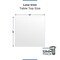 Fab Glass And Mirror Square Glass Table Top, Tempered, Low Iron, 1/2in Thick 12in X 12in in Clear Beveled Polished Ed LI-12SQ12THBE - alternate 8
