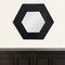 Homeroots 19" Black Hexagon Wood Framed Accent Mirror 485117 - alternate 6
