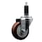 Service Caster 3.5'' SS Maroon Poly Wheel Swivel 1-1/8'' Expanding Stem Caster SCC-SSEX20S3514-PPUB-MRN-118 - alternate 1