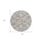 Homeroots 8' Gray And Brown Round Geometric Washable Indoor Outdoor Area Rug 609144 - alternate 8
