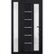 Vdomdoors Front Exterior Prehung FiberGlass Door Frosted Glass / Manux 8088 Matte Black / Sidelight Exterior MANUX8088EXD-BLK-W30+16 x H80-LH - alternate 5