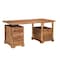 Homeroots 68" Brown Live Edge Solid Wood Writing Desk With Four Drawers 565284 - alternate 1