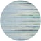 Homeroots 8' Sky Blue Aqua And Gray Round Striped Washable Indoor Outdoor Area Rug 597291 - alternate 8