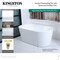 Kingston Brass 59" Acrylic Oval Double Ended Freestanding Tub with Drain, Glossy White/Antique Brass VTDE593023C423 - alternate 5