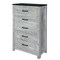 Homeroots 51" Gray Wood Five Drawer Dresser 564697 - alternate 6