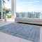 Homeroots 5' X 8' Blue And Beige Abstract Washable Indoor Outdoor Area Rug 615999 - alternate 8