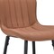 Homeroots Set of Two 27" Brown and Black Faux Leather and Metal Low Back Counter Height Bar Chairs, 2PK 719669 - alternate 6