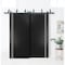 Sartodoors Slab Barn Door Panel, Planum 0310 Black Matte and Aluminum Strips, Sturdy Finished Modern Doors, Po PLANUM0310S-BLK-2896 - alternate 1