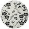 Homeroots 8' Ivory And Black Round Floral Washable Indoor Outdoor Area Rug 600008 - alternate 8