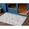 Homeroots 3' X 5' Silver And Gray Abstract Washable Indoor Outdoor Area Rug 614383 - alternate 1