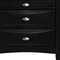 Homeroots 25" Black Wood Three Drawer Nightstand 384019 - alternate 5