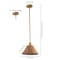 Jonathan Y Hattie 12 in. 1-Light Coastal Bohemian Metal and Woven Rattan LED Pendant Light, Gold Painting/Brown JYL5712A - alternate 6