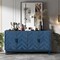 Homeroots 60" Blue Textural Chevron Distressed Wood Sideboard with Four Doors 568406 - alternate 7