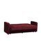 Homeroots 87" Red Chenille Sleeper Sofa And Toss Pillows With Brown Legs 607136 - alternate 7