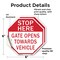 Signmission Stop Here Gate Opens Towards Vehicl, 6 inch X 6 inch, Vinyl Decal, 2PK OC-D-2PACK-6-135 - alternate 3