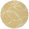 Homeroots 8' Gold And Ivory Round Abstract Washable Indoor Outdoor Area Rug 597477 - alternate 8