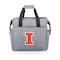 Picnic Time Family Of Brands NCAA Illinois Fighting Illini On The Go Lunch Bag Cooler - Soft Cooler Lunch Box, Heathered Gray 510-00-105-214-0 - alternate 1