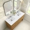 James Martin Vanities Breckenridge 60 in. Double Vanity, Light Natural Oak, w/ 3 CM White Zeus Quartz Top 330-V60D-LNO-3WZ - alternate 4